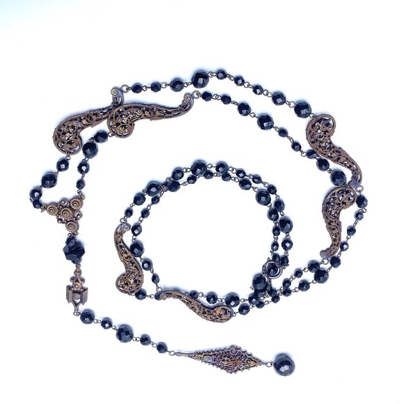 1990s Harvey Nichols Crystal Y-Necklace — 5 Feet of Pure Opera-Length Drama—EUC - Picture 2 of 7